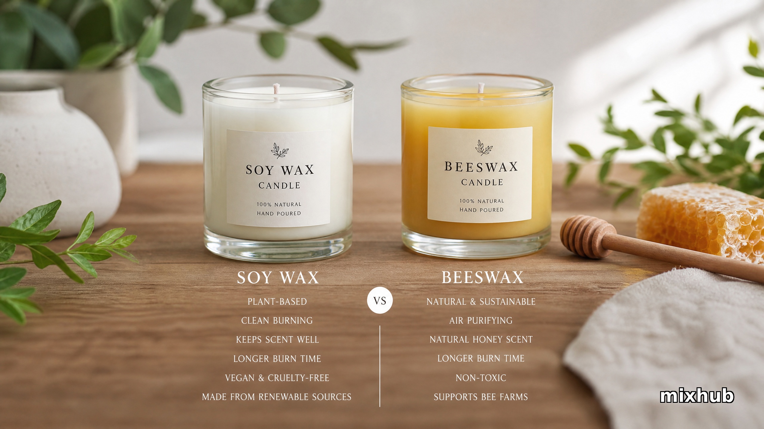 Soy Wax vs. Beeswax Candles: Key Differences Explained for Conscious Consumers
